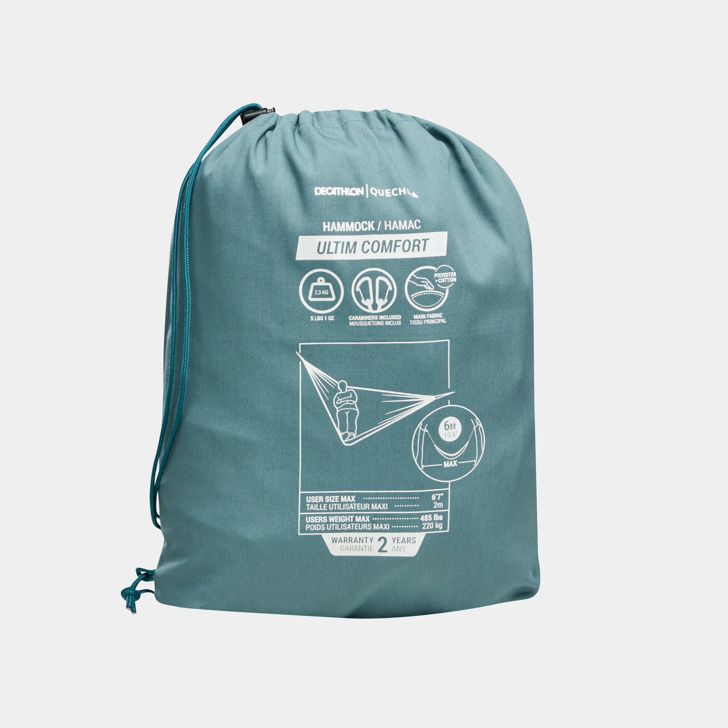 Quechua Two-person Polycotton Hammock - Ultim Comfort 350 X 180 Cm 10 Quechua Two-person Polycotton Hammock - Ultim Comfort 350 X 180 Cm - Image 8